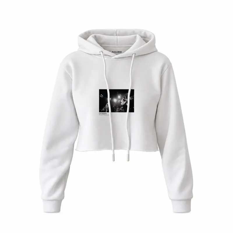 Led Zeppelin Pontiac Silverdome 1977 Crop Hoodie