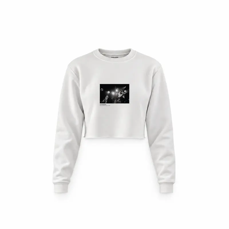Led Zeppelin Pontiac Silverdome 1977 Crop Sweatshirt