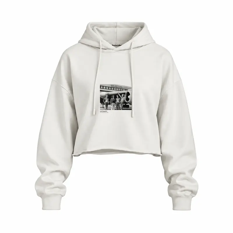 Led Zeppelin The Starship Oversize Crop Hoodie