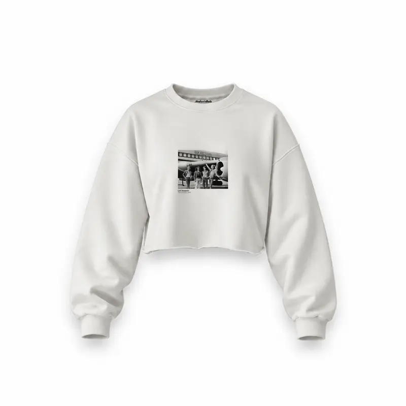 Led Zeppelin The Starship Oversize Crop Sweatshirt