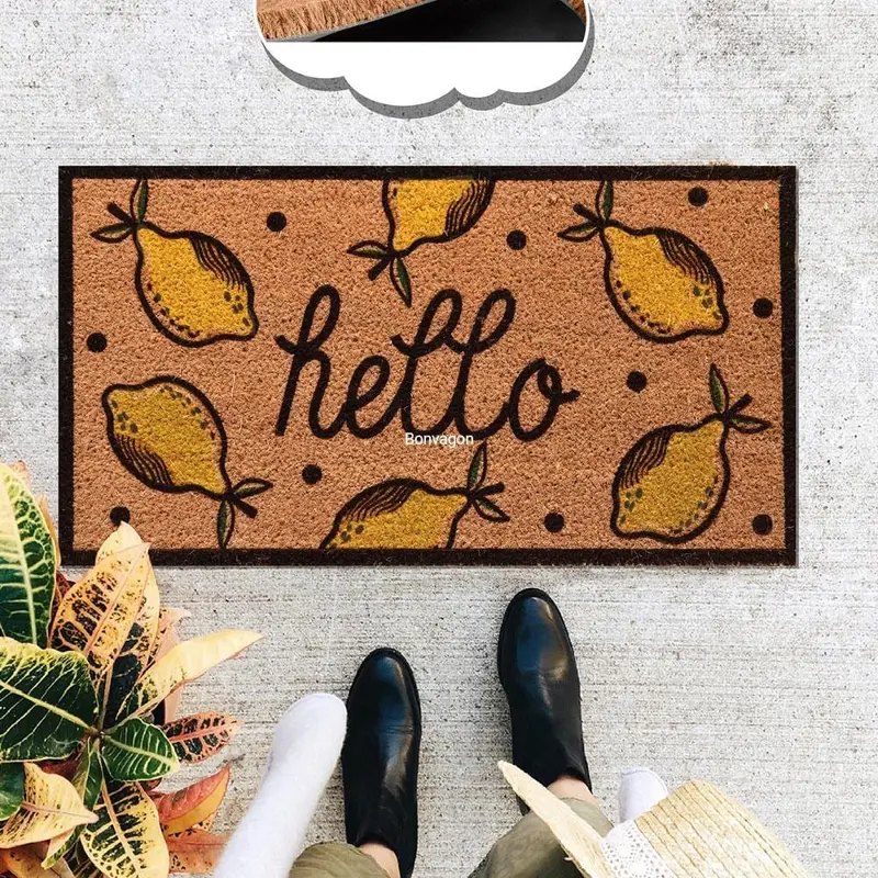 Lemon Doğal Koko Hindistan Cevizi Kapı Önü Paspas 60x40cm
