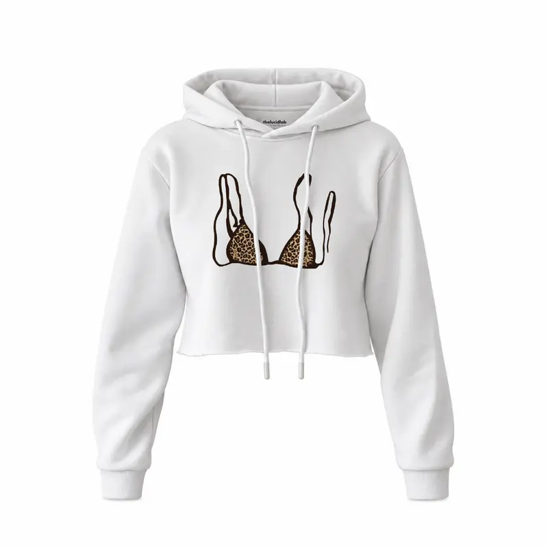 Leopard Bikini Crop Hoodie