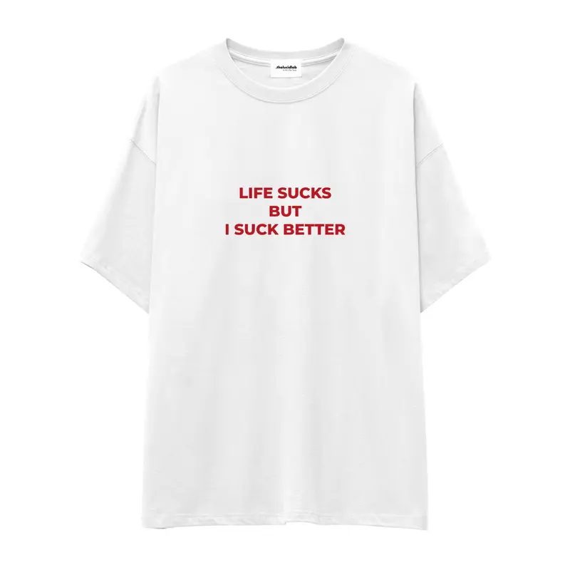 Life Sucks Oversize Tişört
