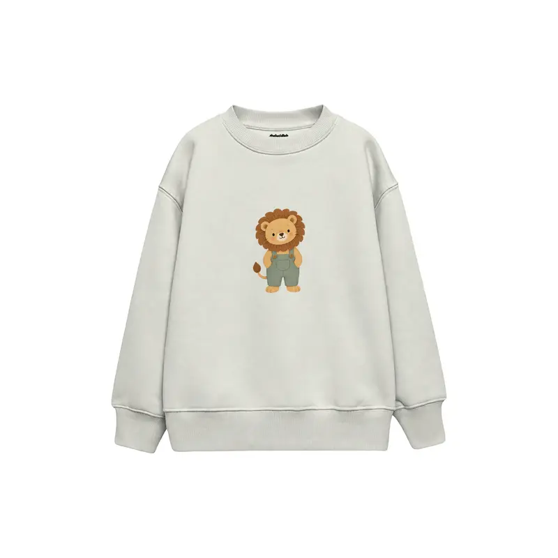 Lion in Sage Dungarees Çocuk Sweatshirt
