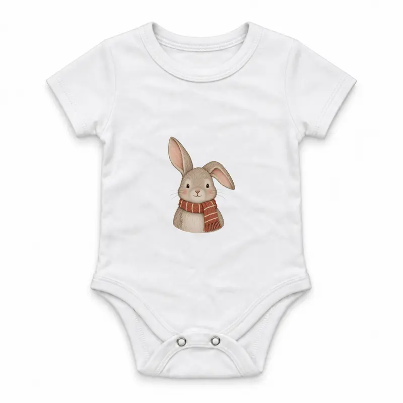 Little Scarf Bunny Çıtçıtlı Body