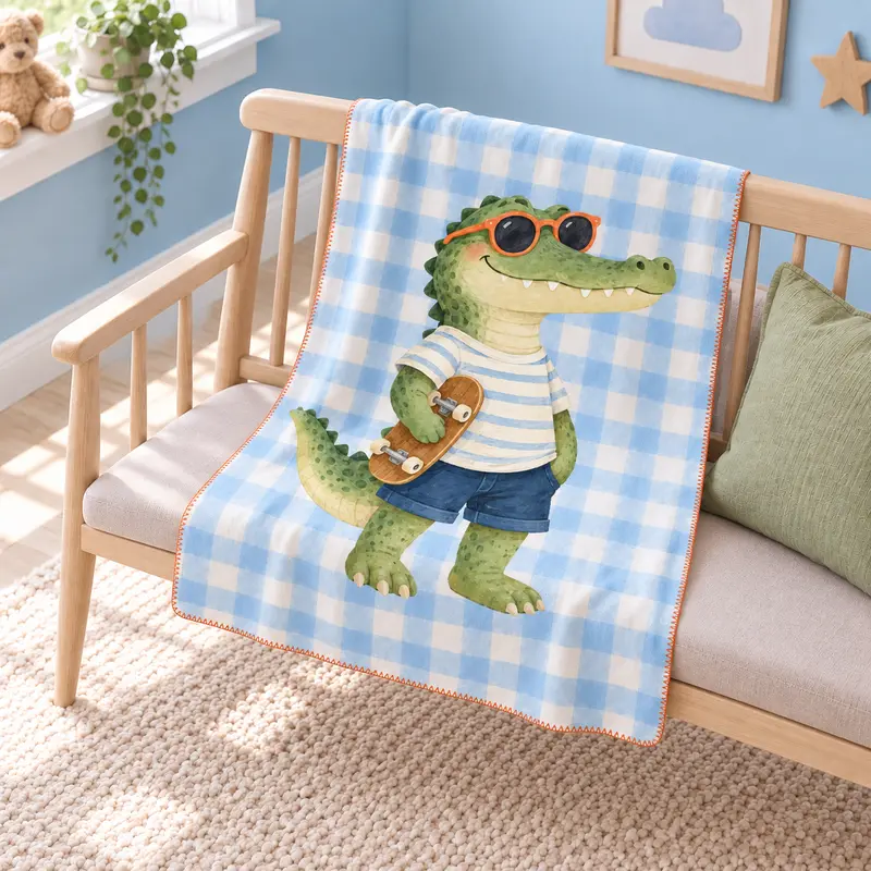 Little Skate Croc Polar Bebek Battaniyesi