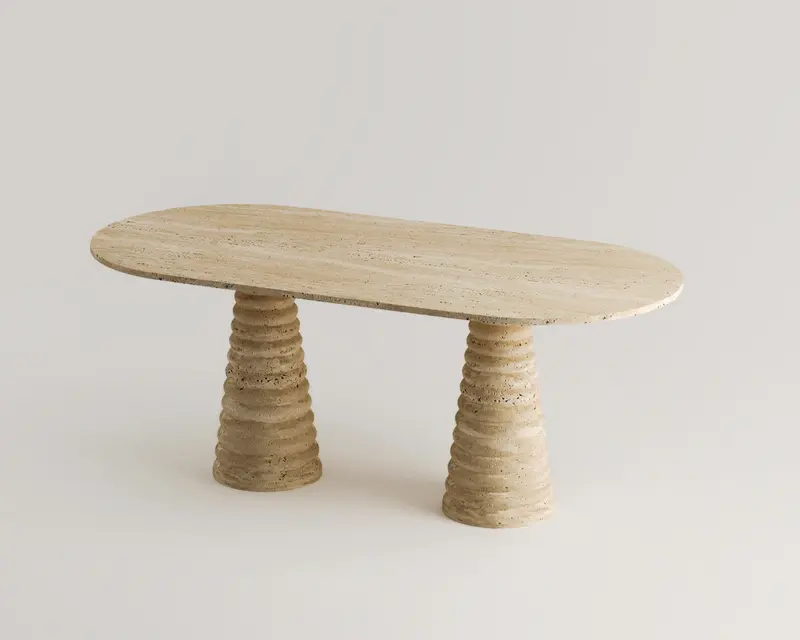 Livio Traverten Yemek Masası