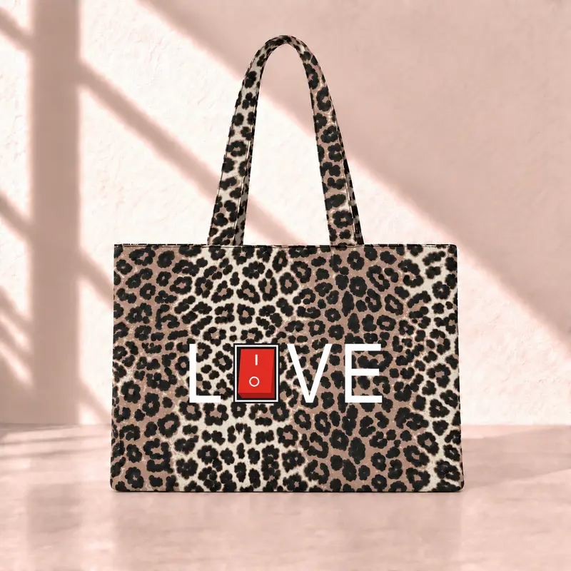 Love Switch Leopard Tote Bag