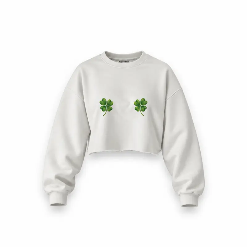 Lucky Twins Oversize Crop Sweatshirt
