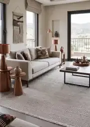 Lupi 408 Bej Sisal Bukle Yumuşak Dokulu Modern Halı