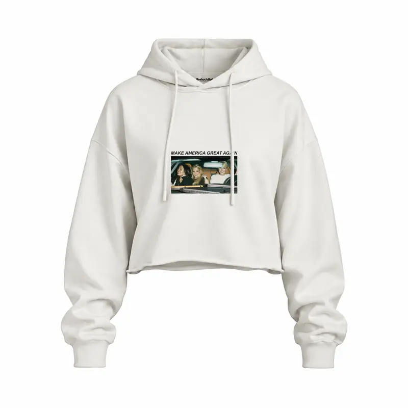 Make America Great Again Oversize Crop Hoodie