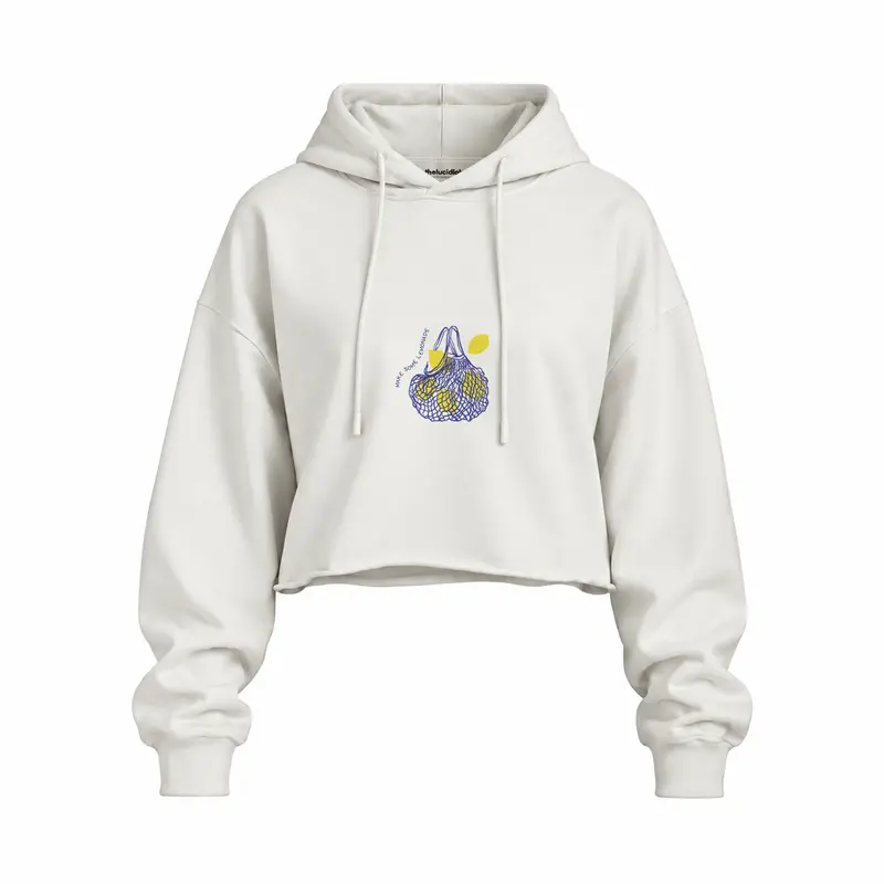 Make Some Lemonade Oversize Crop Hoodie