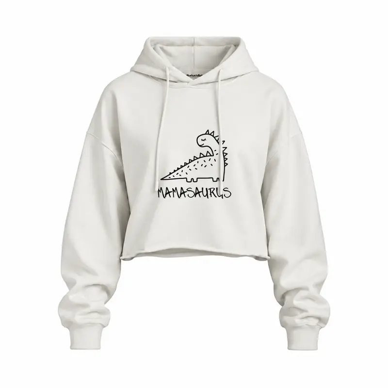 Mamasaurus Oversize Crop Hoodie