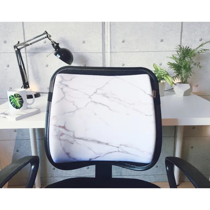 Marble White Bel Destek Yastığı KILIFI (Süngersiz)
