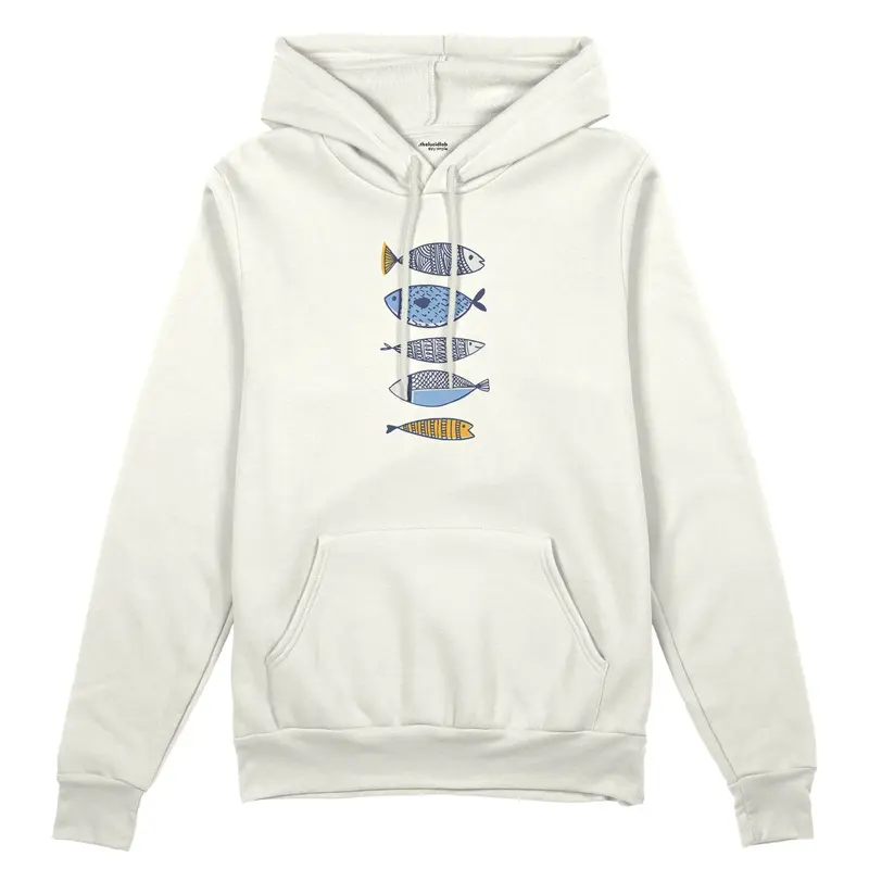 Marine Pattern Study Oversize Hoodie