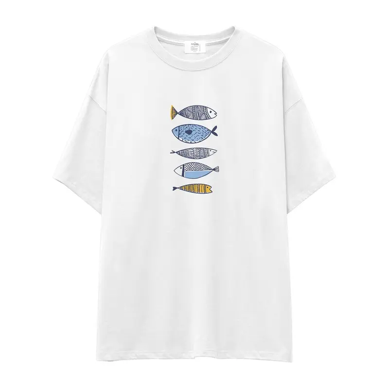 Marine Pattern Study Oversize Tişört