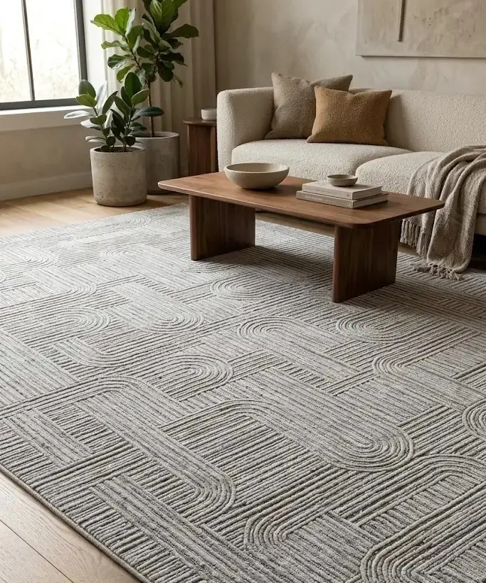 Markiz 1138 Krem Modern Halı – Sade Tasarım, Yumuşak Doku ve Dayanıklı Yapı