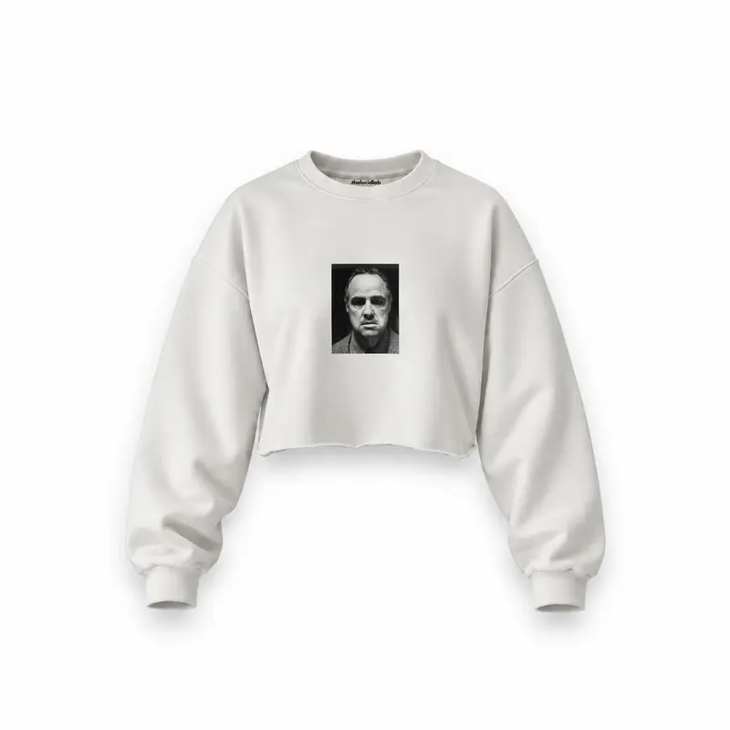 Marlon Brando / Godfather 1972 Oversize Crop Sweatshirt