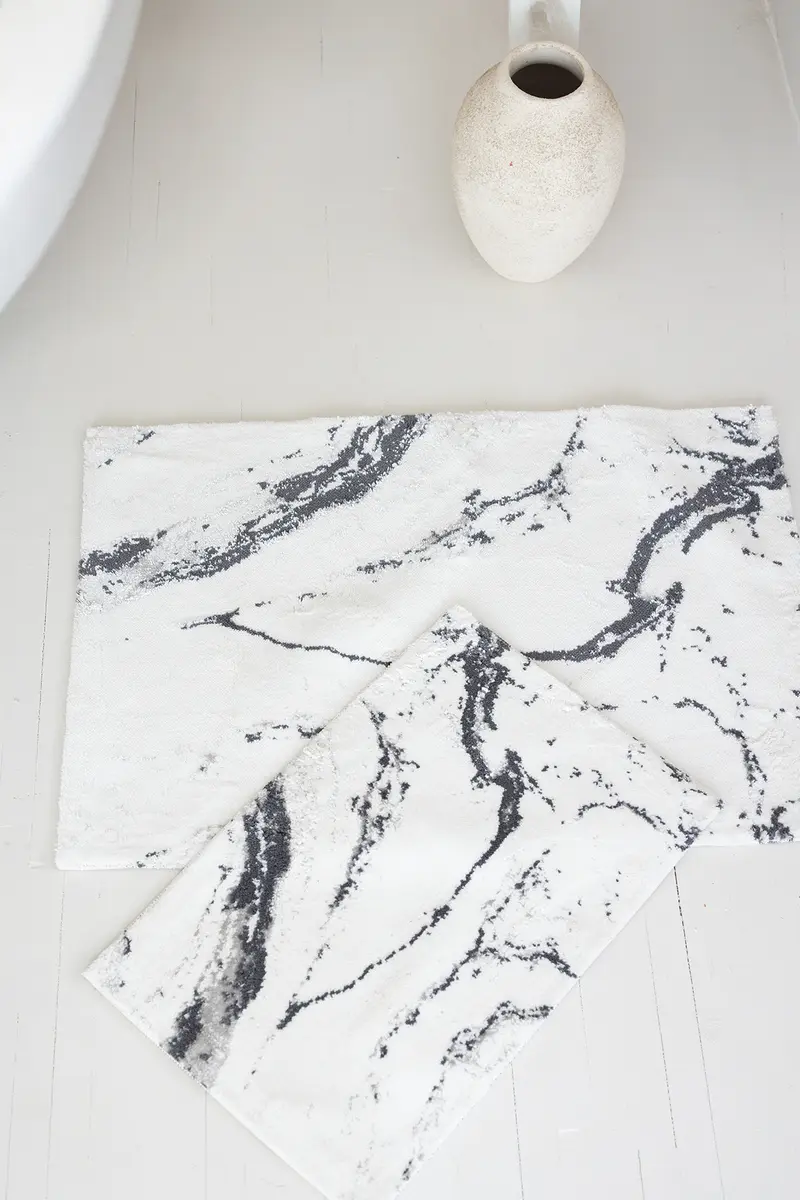 Marmera 2'li Paspası 40X60+60X90 Koyu Gri