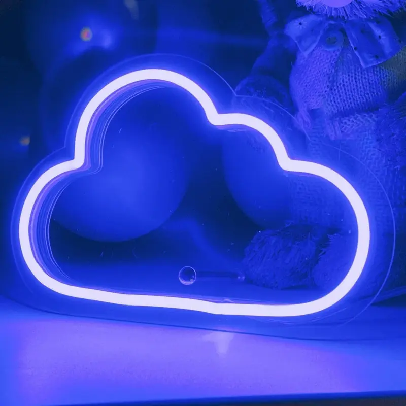 Masaüstü Küçük Bulut Neon LED Aydınlatma Işıklı Tablo