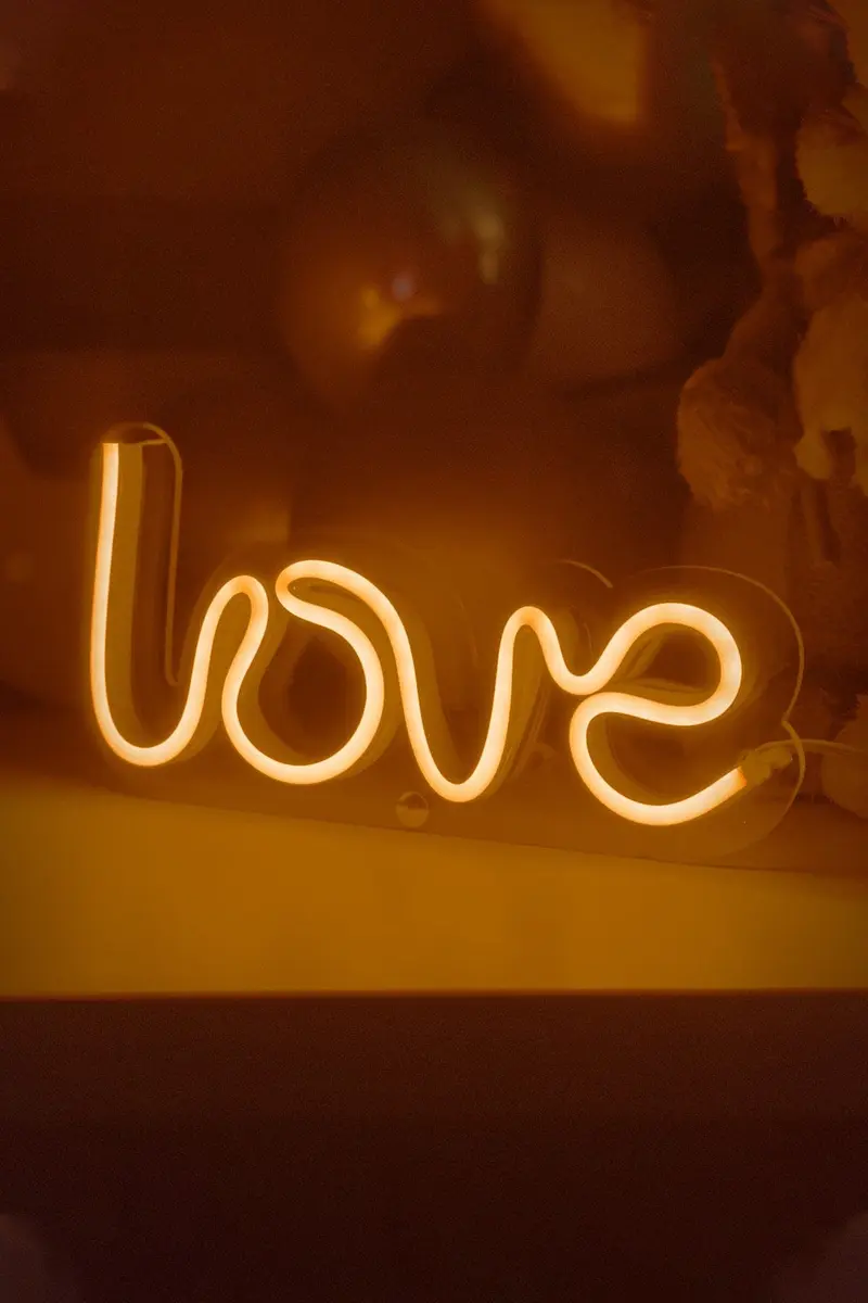 Masaüstü LOVE Neon LED Aydınlatma Işıklı Tablo