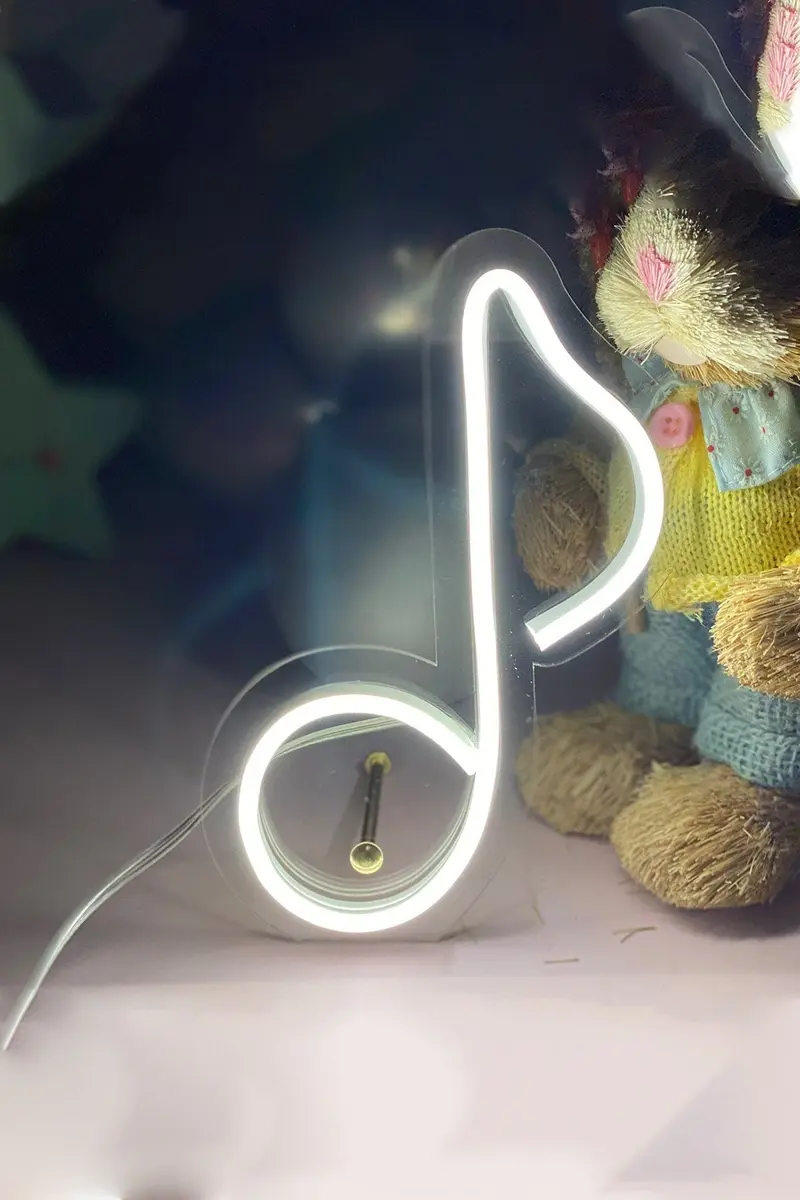 Masaüstü Müzik Notası Neon LED Aydınlatma Işıklı Tablo