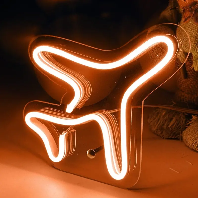 Masaüstü Uçak Neon LED Aydınlatma Işıklı Tablo