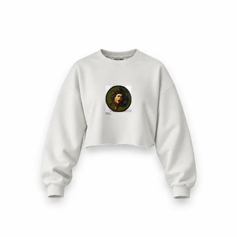 Medusa Oversize Crop Sweatshirt