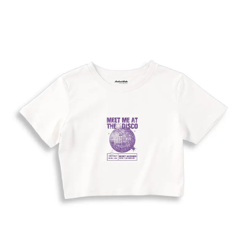 Meet Me At The Disco Crop Tişört