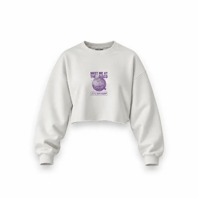 Meet Me At The Disco Oversize Crop Sweatshirt