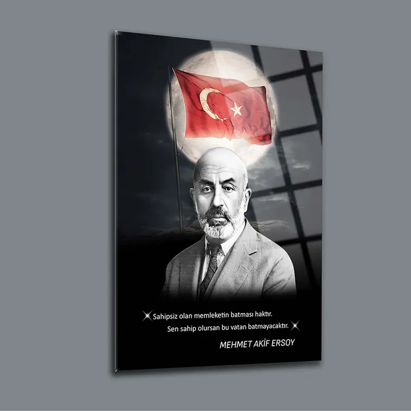 Mehmet Akif Ersoy 1 Cam Tablo