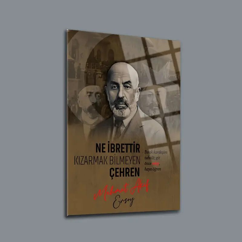 Mehmet Akif Ersoy 2 Cam Tablo