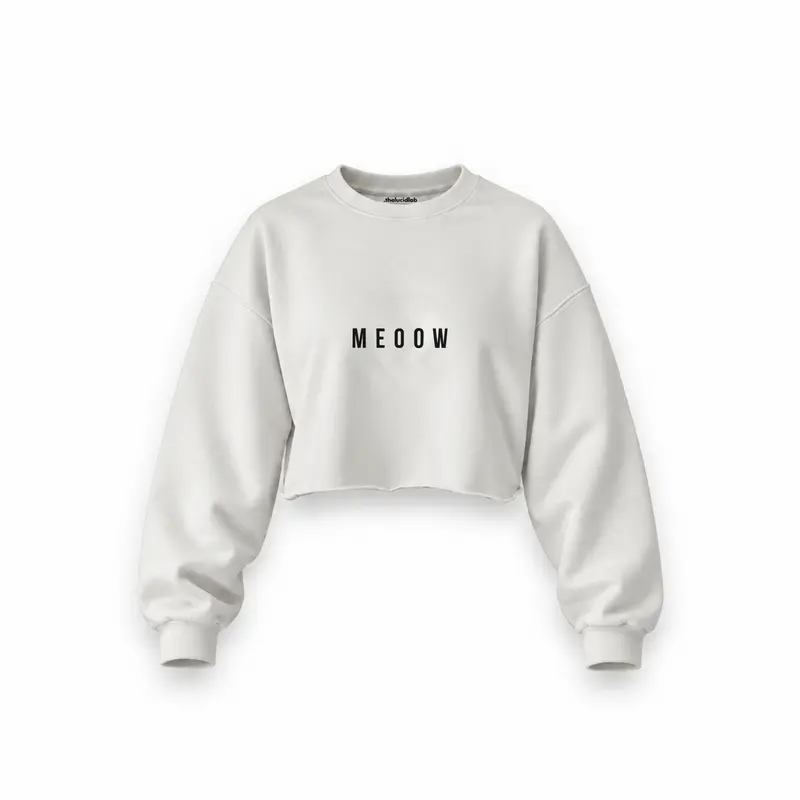 Meoow Oversize Crop Sweatshirt