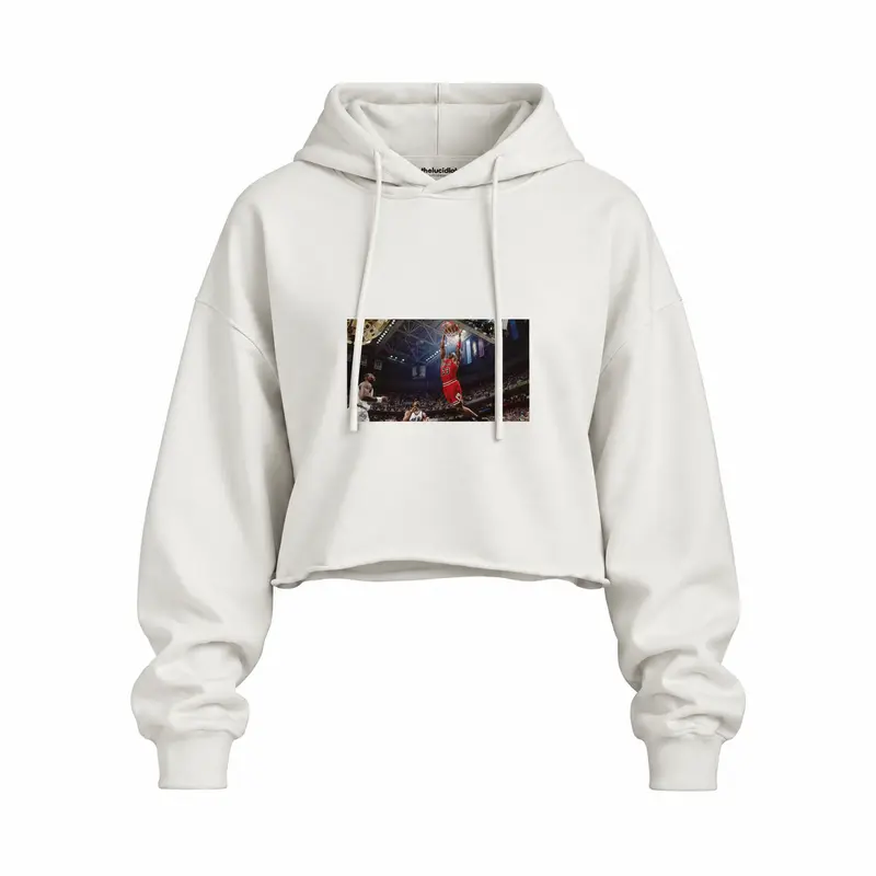 Michael Jordan Chicago Bulls 1997 Oversize Crop Hoodie