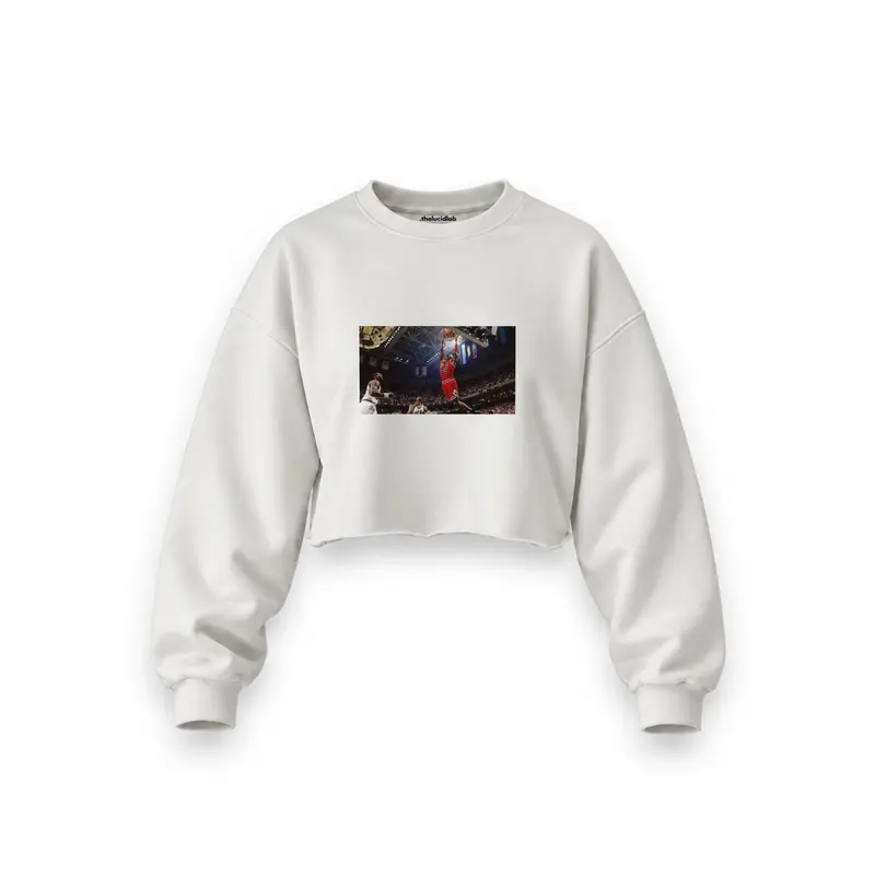 Michael Jordan Chicago Bulls 1997 Oversize Crop Sweatshirt