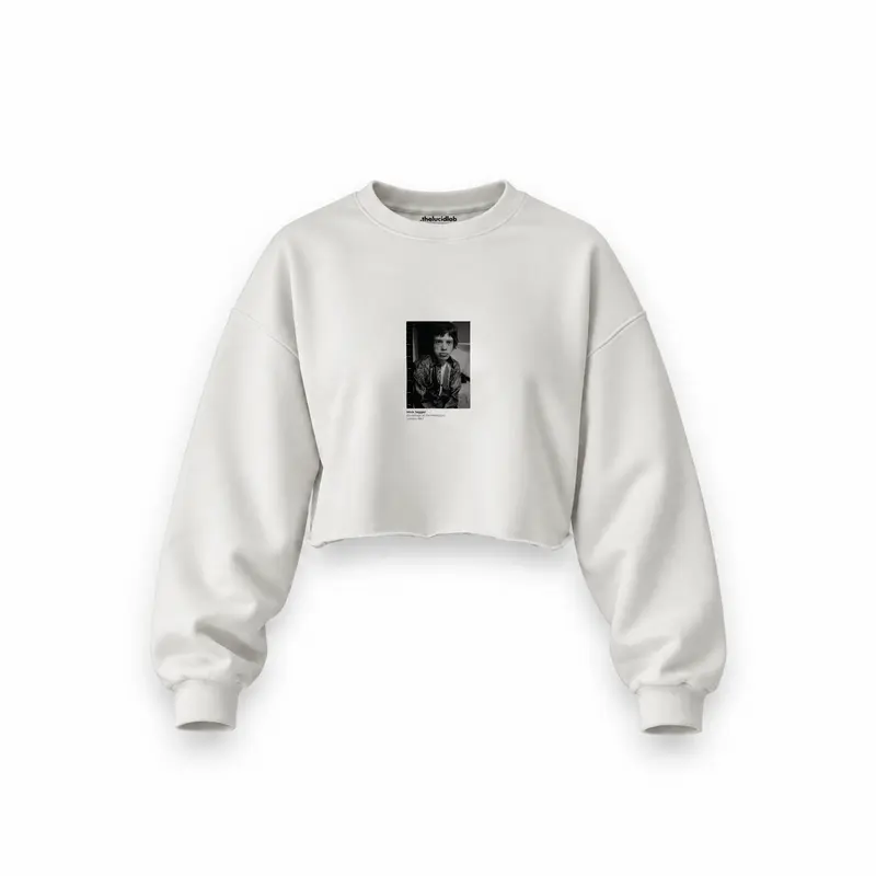 Mick Jagger backstage at the Palladium London 1967 Oversize Crop Sweatshirt