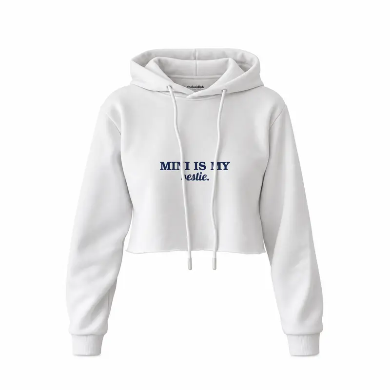Mini Is My Bestie Crop Hoodie