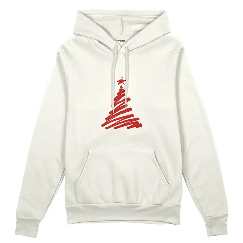 Minimal Christmas Tree Oversize Hoodie