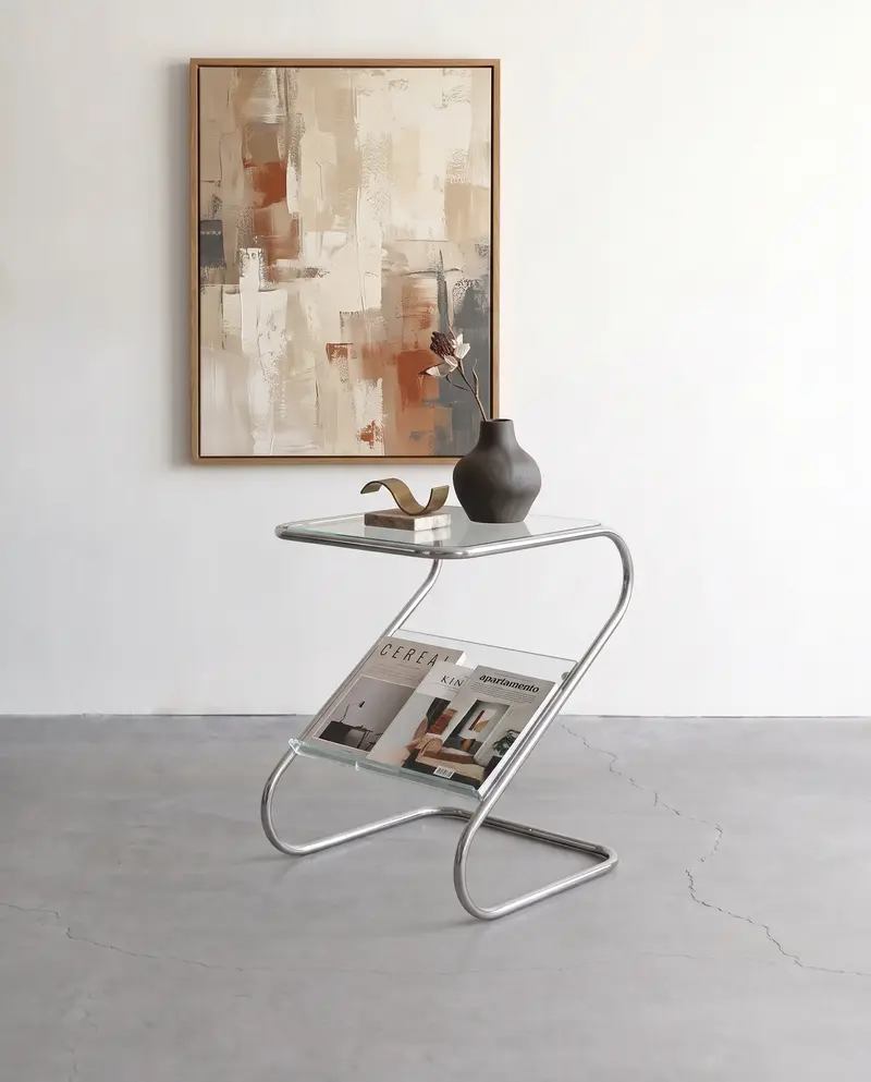 Mira Minimalist Gazetelikli Yan Sehpa