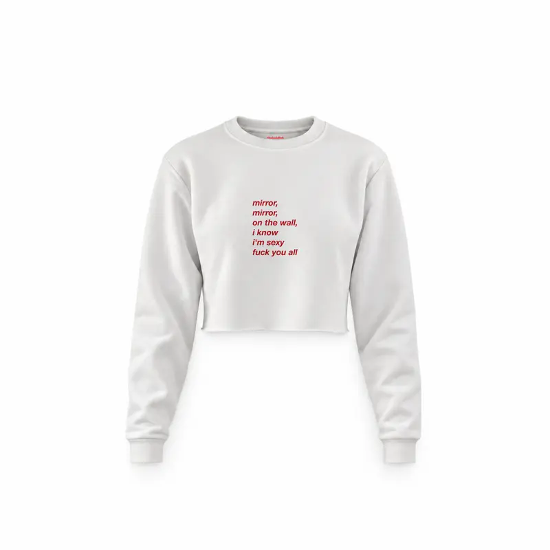 Mirror, Mirror Crop Sweatshirt