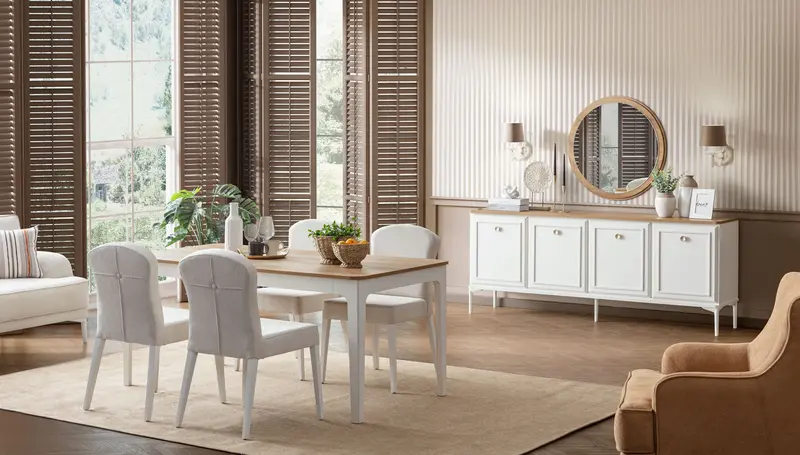 Modern Country Yemek Odası Takımı