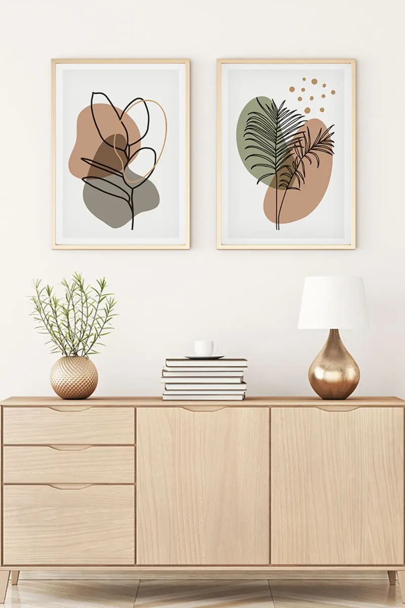 Modern Geometrik Desenli Tablo Seti - 2’li Set | huhu114