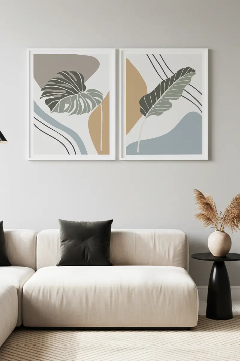 Modern Geometrik Desenli Tablo Seti - 2’li Set | huhu119