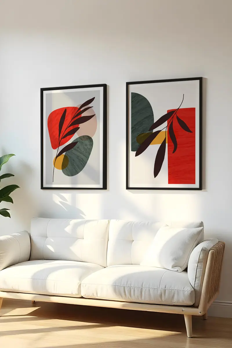 Modern Geometrik Desenli Tablo Seti - 2’li Set | huhu44