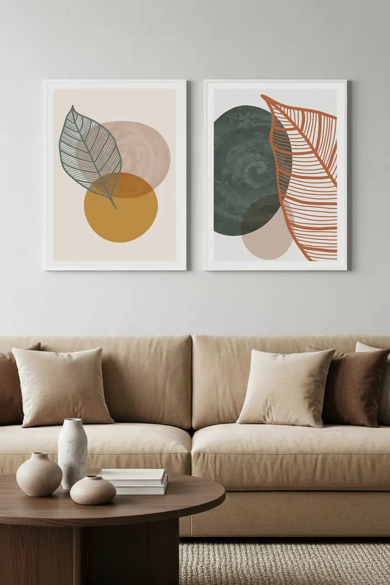 Modern Geometrik Desenli Tablo Seti - 2’li Set | huhu47
