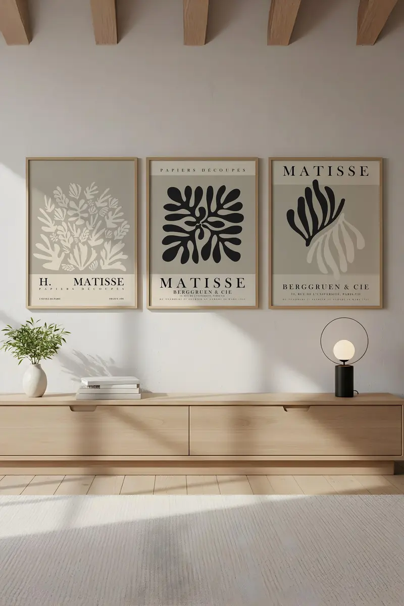 Modern Geometrik Desenli Tablo Seti - 3’lü Set | huhu257