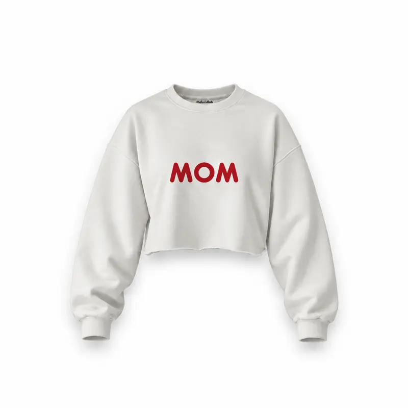 Mom Oversize Crop Sweatshirt