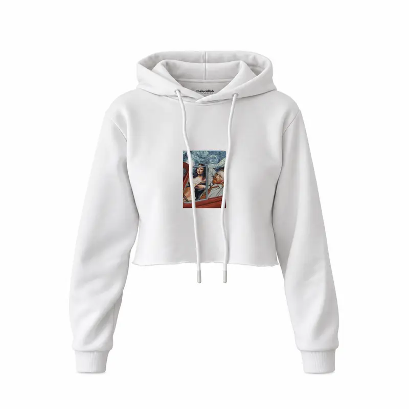 Mona and van Gogh's Secret Crop Hoodie