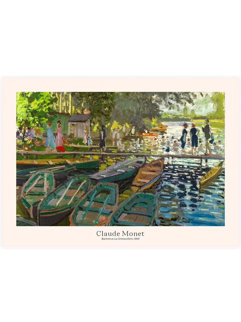 Monet Bathers at La Grenouillère - Art Print