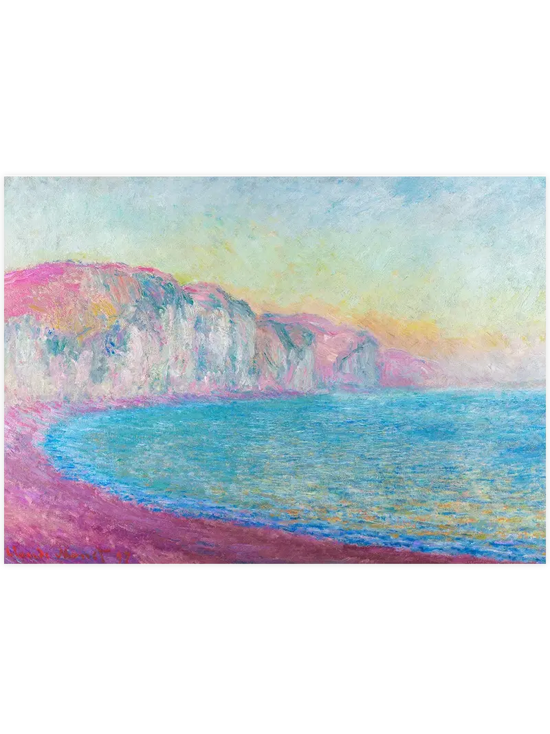 Monet Falaises à Pourville, soleil levant - Art Print